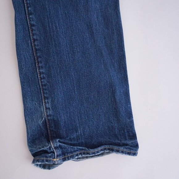 Abercrombie & Fitch Dark Wash Classic Straight Bootcut Blue Denim Jeans 32X32 - Picture 14 of 15